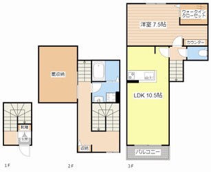 アルコバレーノ草津青地の物件間取画像